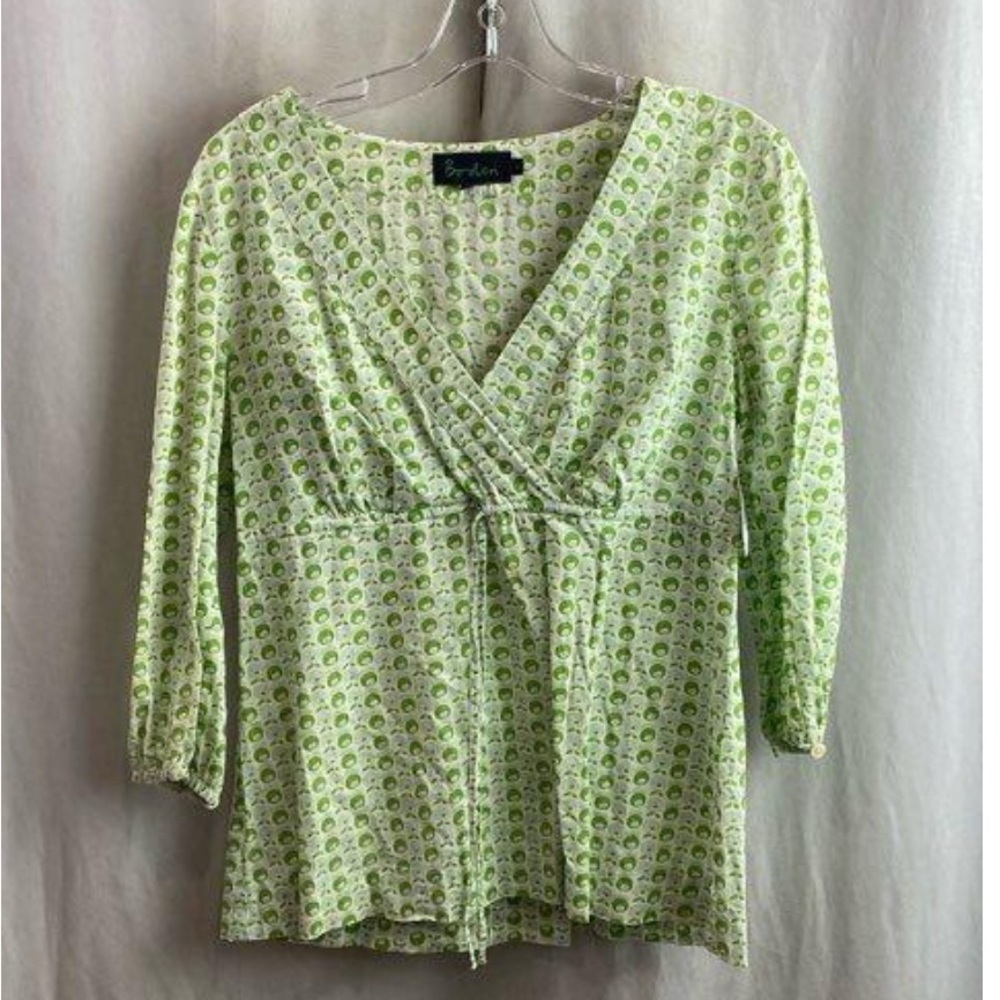 Boden Light Green Patterned Women's Blouse